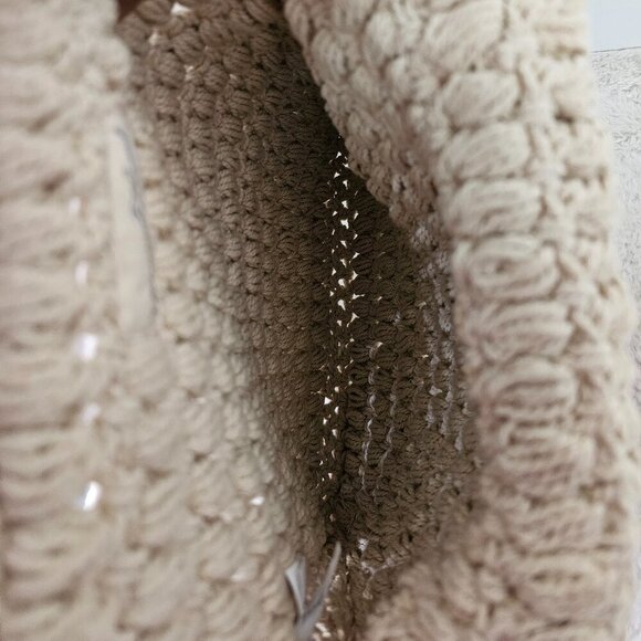 Universal Thread Cream Crochet Hippie Bag Festival Boho Handbag - Picture 10 of 12